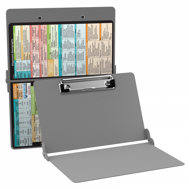 WhiteCoat Clipboard® - Silver Diagnostic Sonography Edition